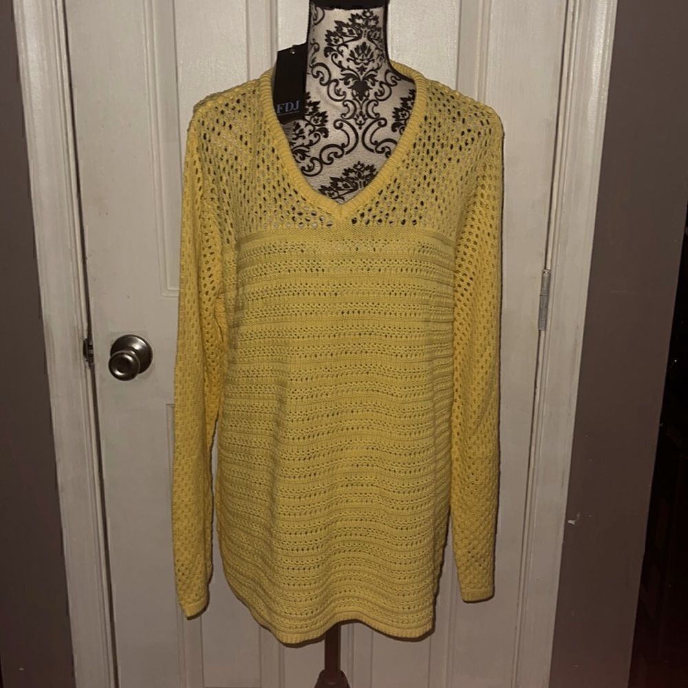 FDJ NWT crochet sweater
